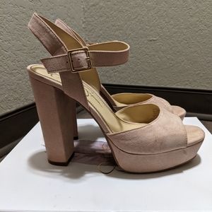 Nude platform shoes